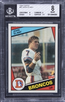1984 Topps #63 John Elway Rookie Card – BGS NM-MT 8